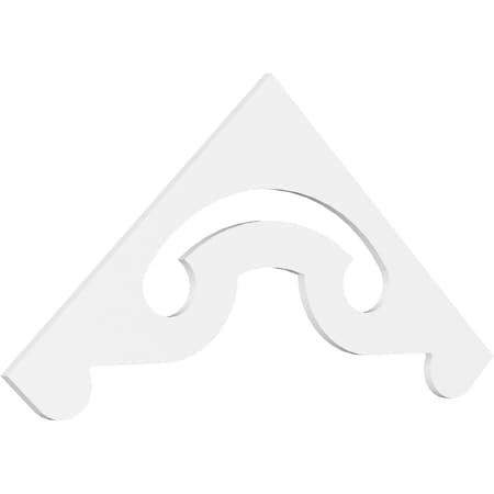 Ekena Millwork Pitch Northwest Architectural Grade PVC Gable Pediment, 72"W x 30"H x 1"P (10/12) GPP072X030X100NOR